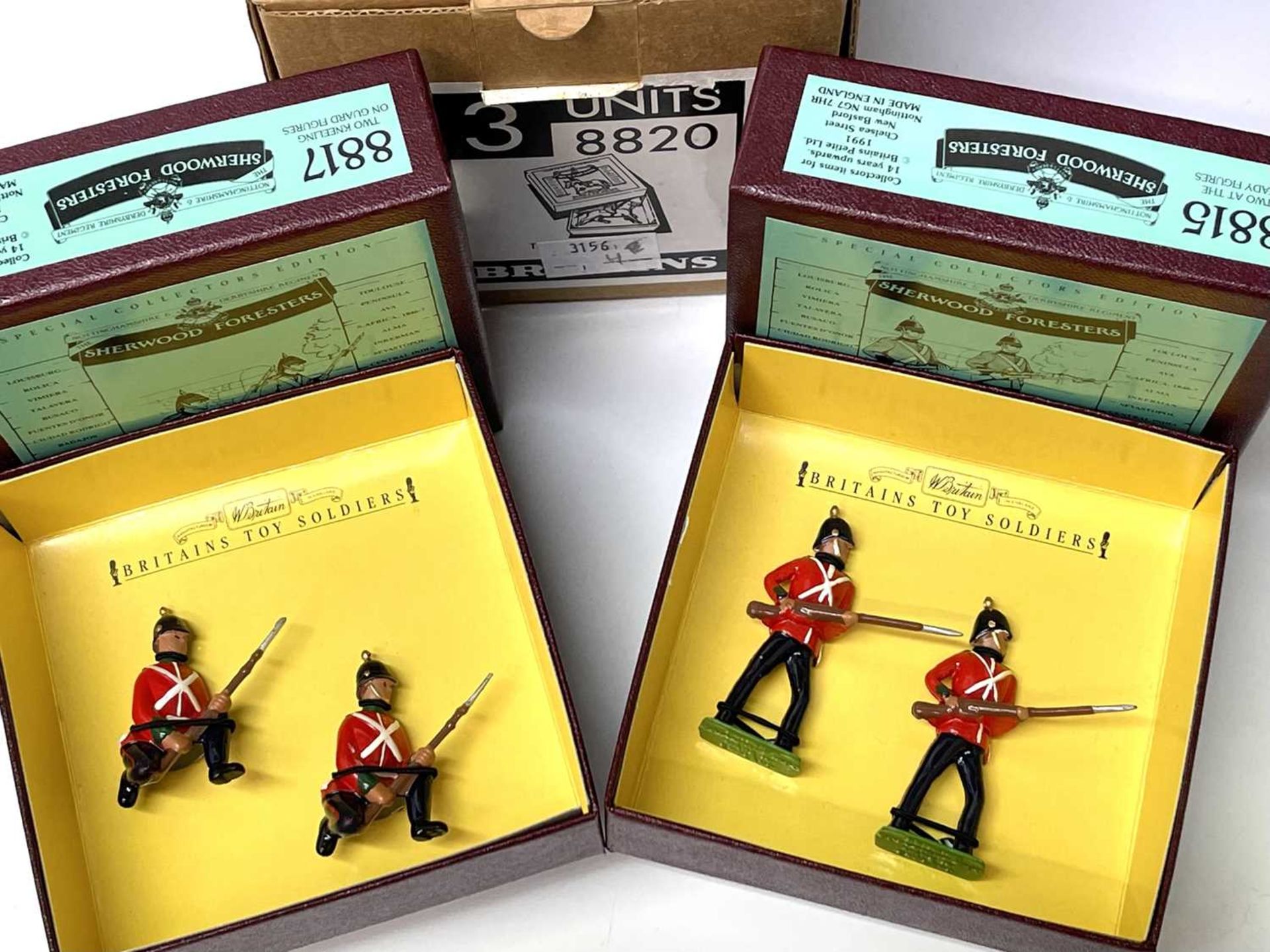 Britains - Sherwood Foresters - sets 8815, 6 & 7 - boxed. 6 figures in total. Condition: please - Image 2 of 3