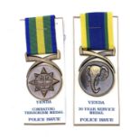 South Africa / South Africa Homelands. Comprising: 1) Bronze 20 years Venda Police medal for