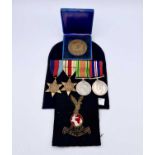 Medals - A group of 4 x World War 2 Medals Lot comprisees: 1939-1945 Star, Africa Star, Defence