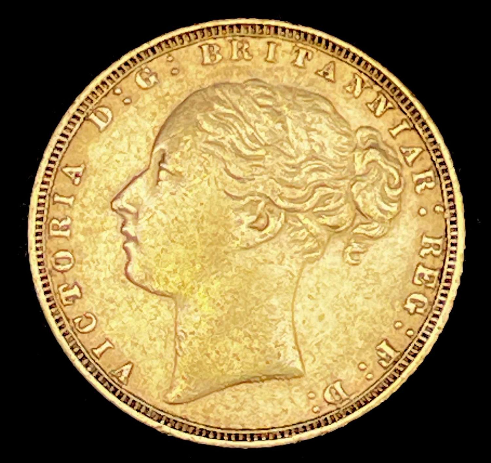 Great Britain Gold Sovereign 1872 George & Dragon Condition: please request a condition report if - Image 2 of 2