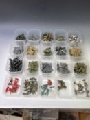 1960s-1980s Plastic Soldiers. Large quantity of mostly Airfix figures sorted into containers - WWII,