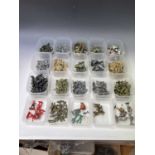 1960s-1980s Plastic Soldiers. Large quantity of mostly Airfix figures sorted into containers - WWII,