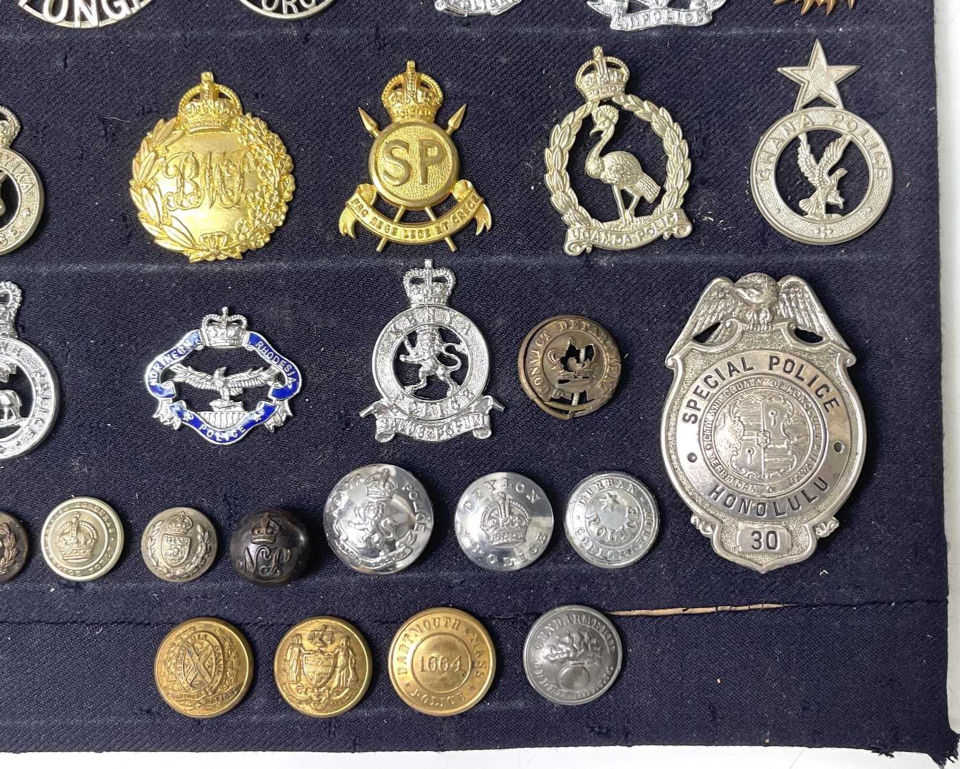 Police Forces - Foreign. A display card of Badges, Buttons and Shoulder Titles. Noted: Tonga Police, - Image 5 of 5