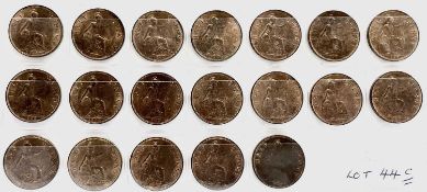 1933 Halfpennies x 19 All e/f to Unc. Condition: please request a condition report if you require