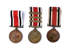 Police-Special Constabulary Long Service Medals (x3) Comprising George VI D. Ind Imp pattern