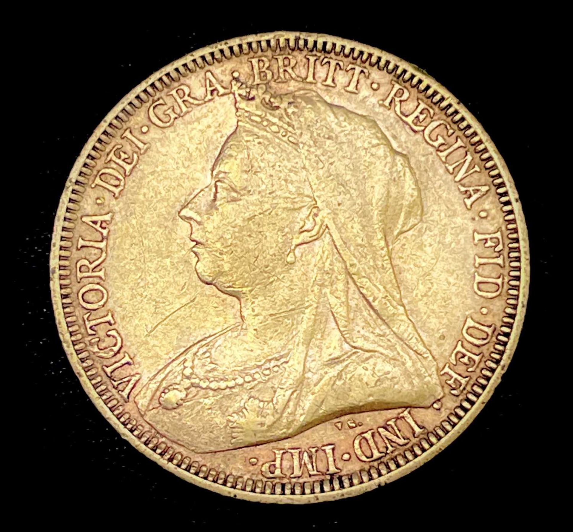 Great Britain Gold Sovereign 1894 Veiled Head. Melbourne Mint mark Condition: please request a - Image 2 of 2
