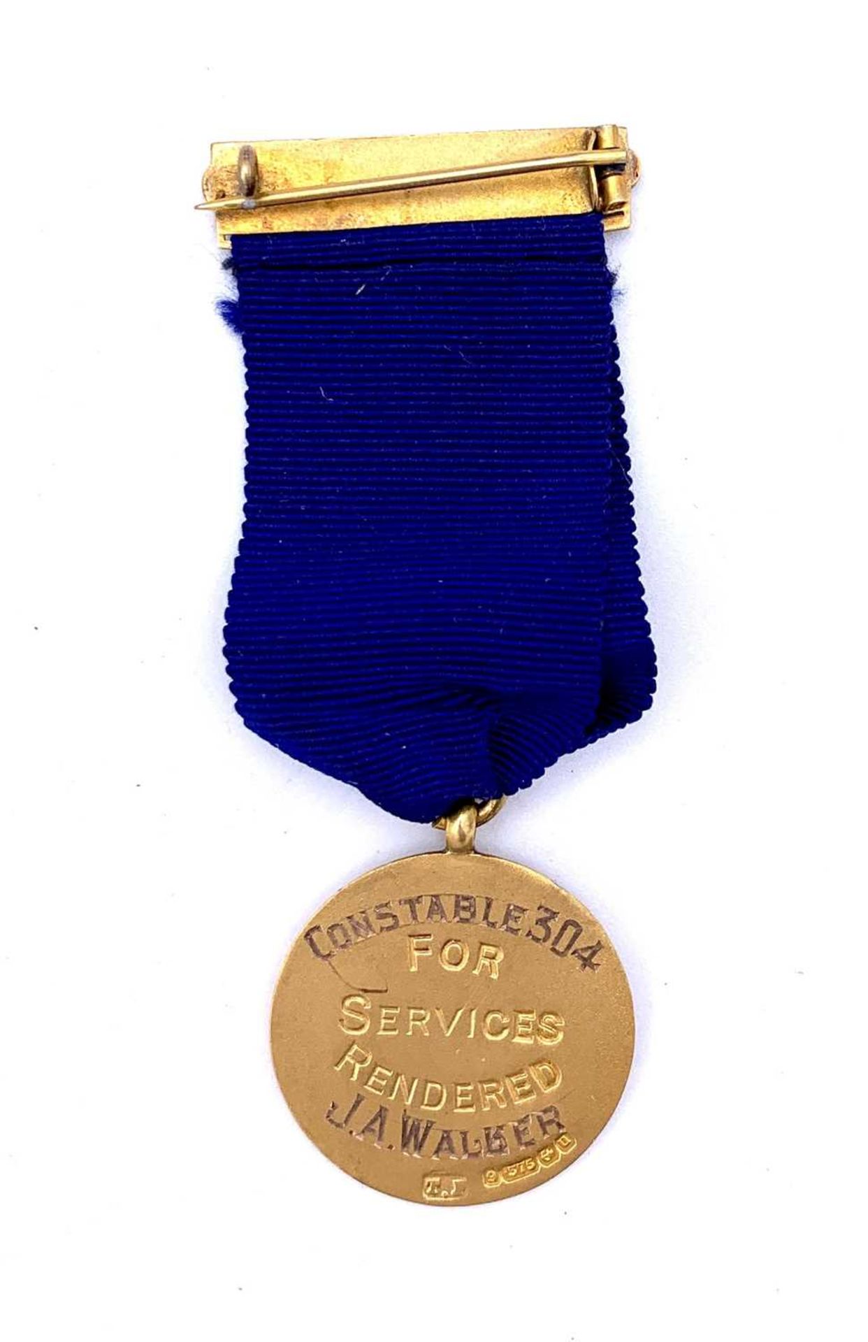 Police - A Blackpool 9ct Gold Special Constabulary 1914-18 Medal 'For Services Rendered' Weight - Image 2 of 2