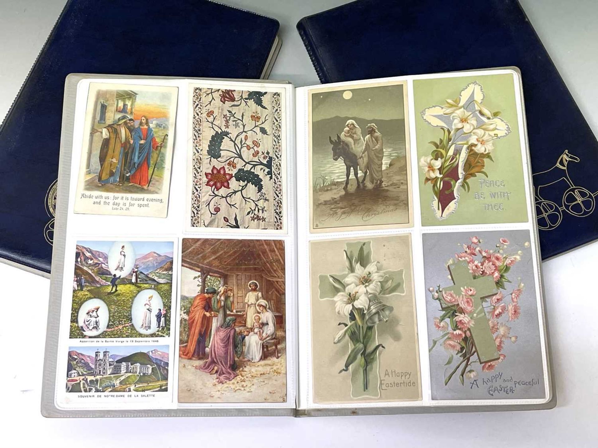 Postcards Collections of lambs, swans and greetings contained in three albums, many real - Image 4 of 4