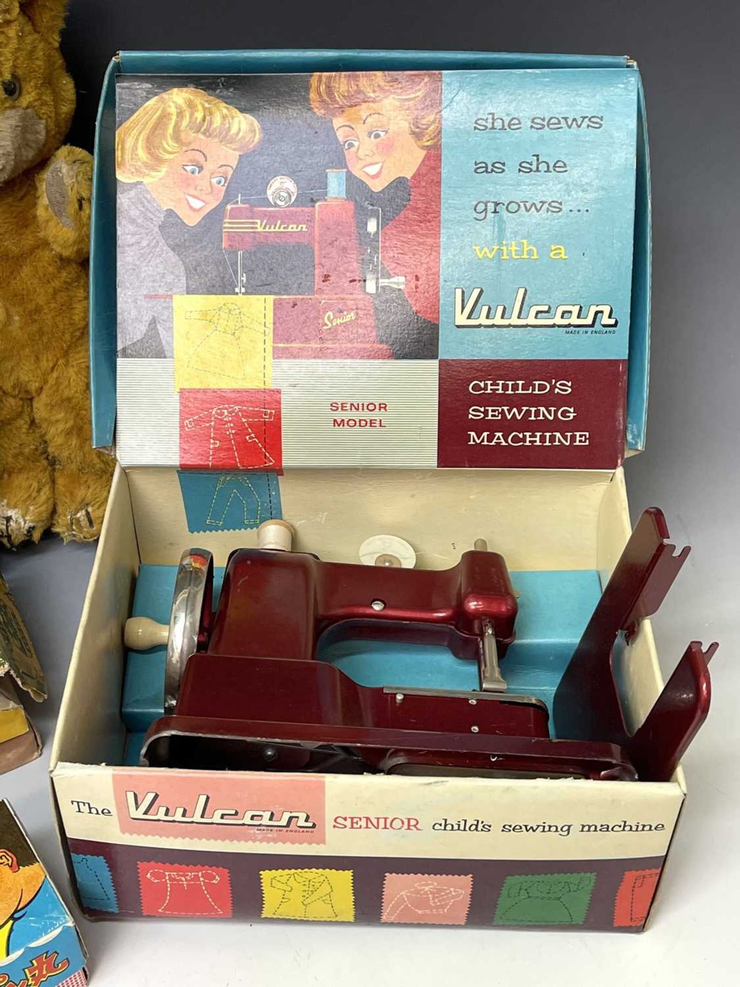 Child's Sewing Machine, Miscellaneous Tinplate Toys, Trade Cards, Stamps, etc. Comprising a boxed - Image 11 of 11