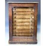 Collectors Cabinet. A 10 draw coin/general Collectors Cabinet - 27" x 19" x 13". Each drawer is