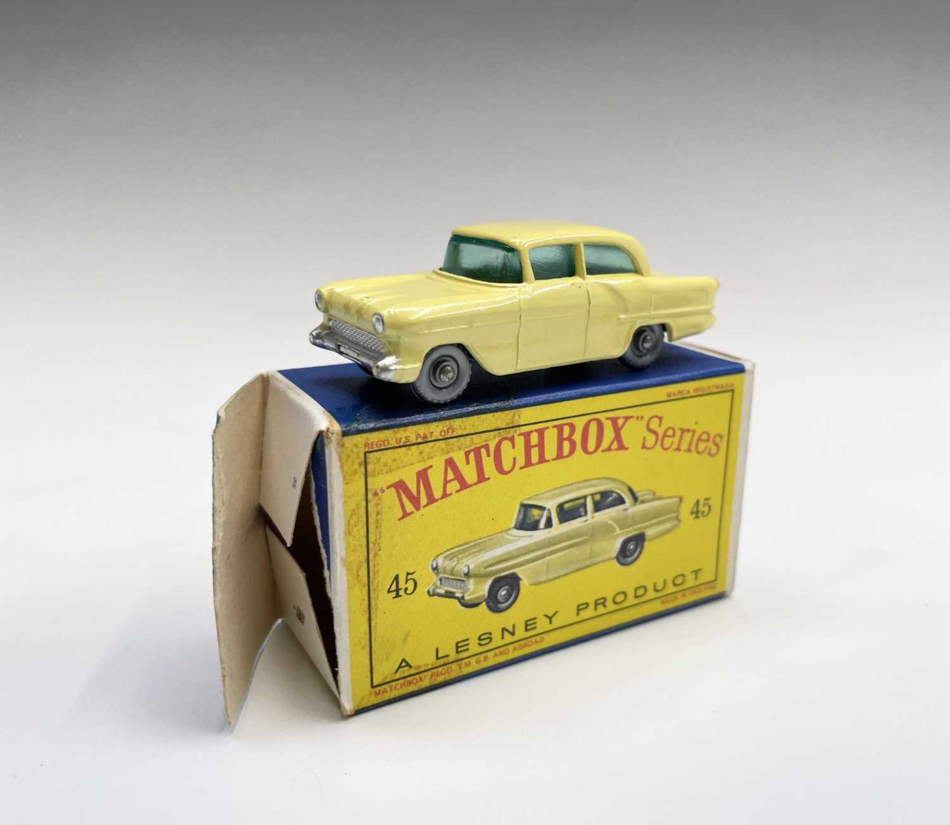 Lesney - Matchbox Toys nos 7, 33 and 45. Ford Anglia, light blue, S.P.W, mint boxed. Ford Zephyr, - Image 7 of 9