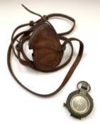 World War I Military Compass dated 1917. Verner's pattern in leather case dated 1918. Condition: