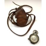 World War I Military Compass dated 1917. Verner's pattern in leather case dated 1918. Condition: