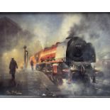 Railways - Framed / Framed and glazed pictures by Terence Cuneo, Philip D. Hawkins, 'Smudge',