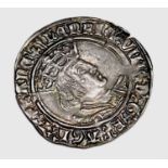 Henry VIII 1526-44 Second Coinage Groat, mm Arrow, nice grade with good detail but small edge