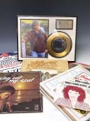 John Denver signed L.P. Record and other vinyl / memorabilia from 1970's/1980's. Comprising "John