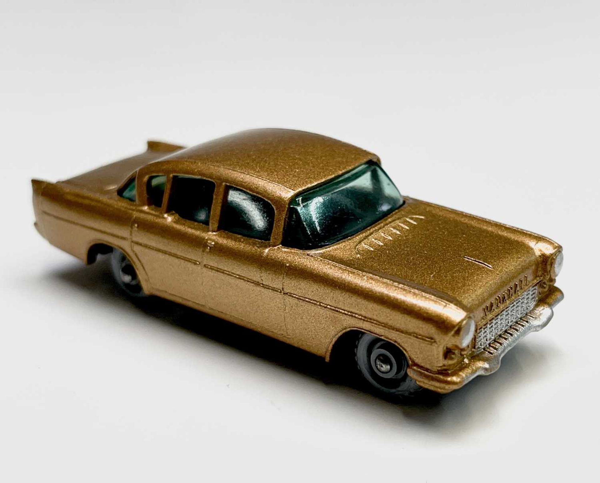 Lesney - Matchbox Toy no 22. Vauxhall Cresta, gold body S.P.W. mint boxed - box has some staining on - Image 3 of 6