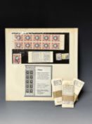 China - rare 1920-1922 International Famine Relief 1 Cent Red and Blue unmounted mint stamps