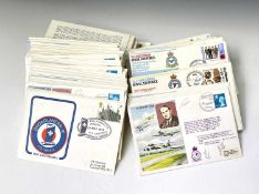 RAF Stamp Covers. A duplicated selection of over 200 flown RAF stamp covers including a number of