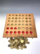 Brass Three Pence Coins King George VI 1937-1952 - Select examples (x34) plus a quantity. Containing