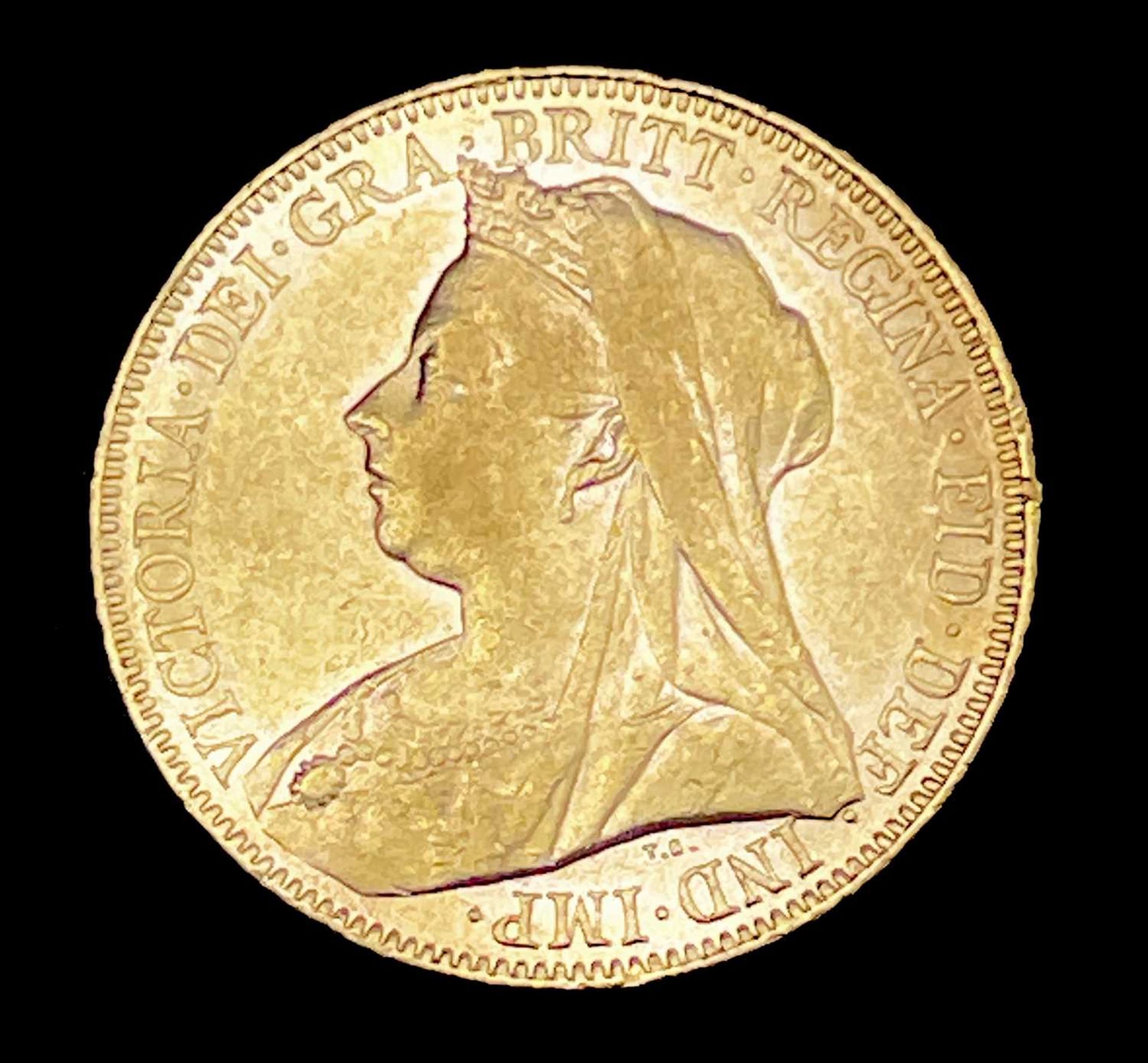 Great Britain Gold Sovereign 1900 Veiled Head Condition: please request a condition report if you - Image 2 of 2