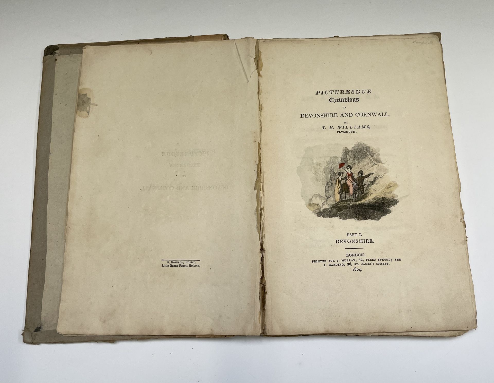 T. H. WILLIAMS. 'Picturesque Excursions in Devonshire and Cornwall.' First edition,engraved title - Image 2 of 16