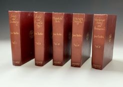 JANE AUSTEN. 'The Novels.' Five volumes, original burgundy cloth with gilt embossing, rubbed and