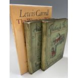 LEWIS CARROLL. 'Alice's Adventures in Wonderland.' Original green pictorial cloth, spine chipped