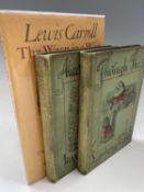 LEWIS CARROLL. 'Alice's Adventures in Wonderland.' Original green pictorial cloth, spine chipped