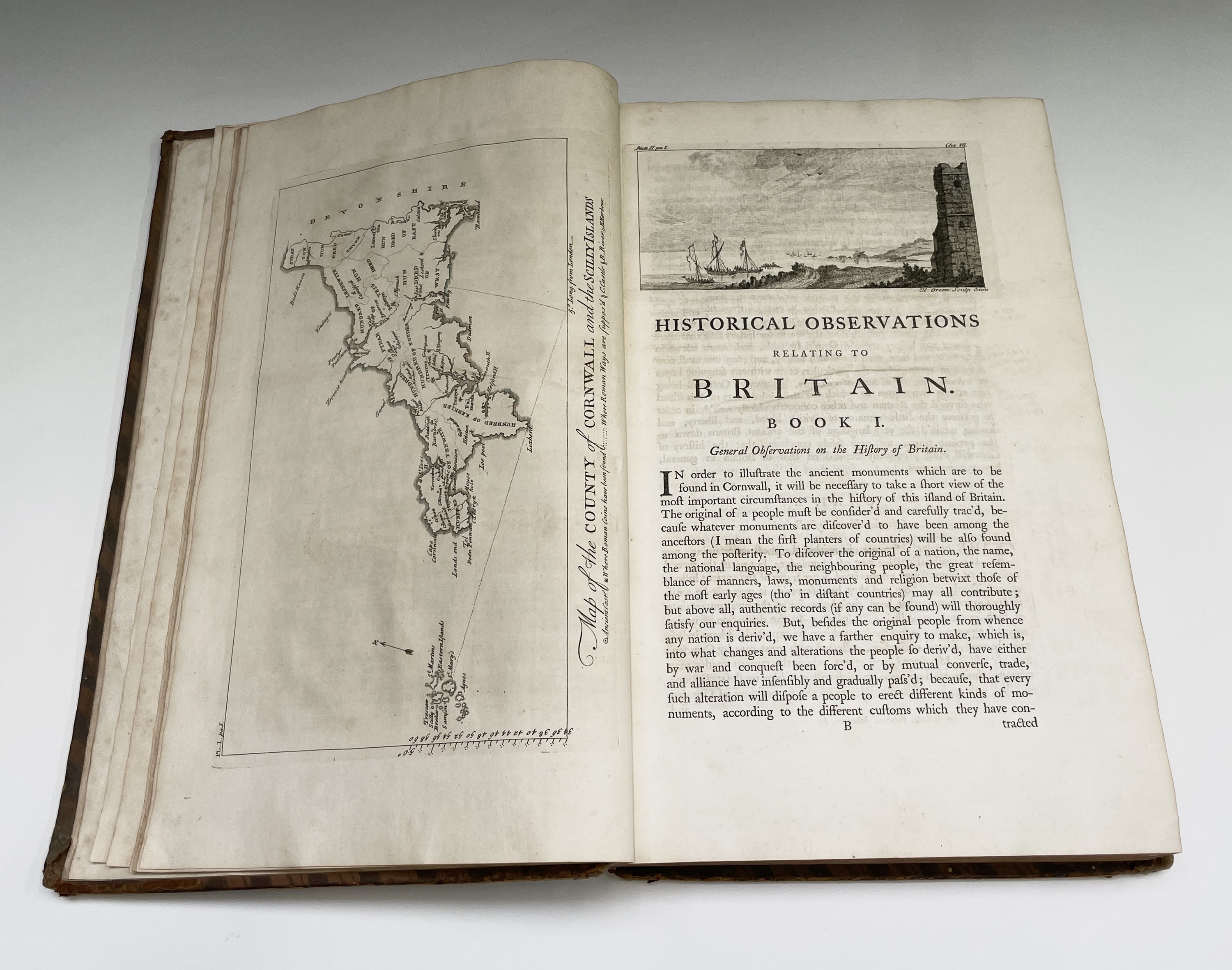 WILLIAM BORLASE. 'Observations on the Antiquities and Monuments of the County of Cornwall.' First - Image 5 of 13