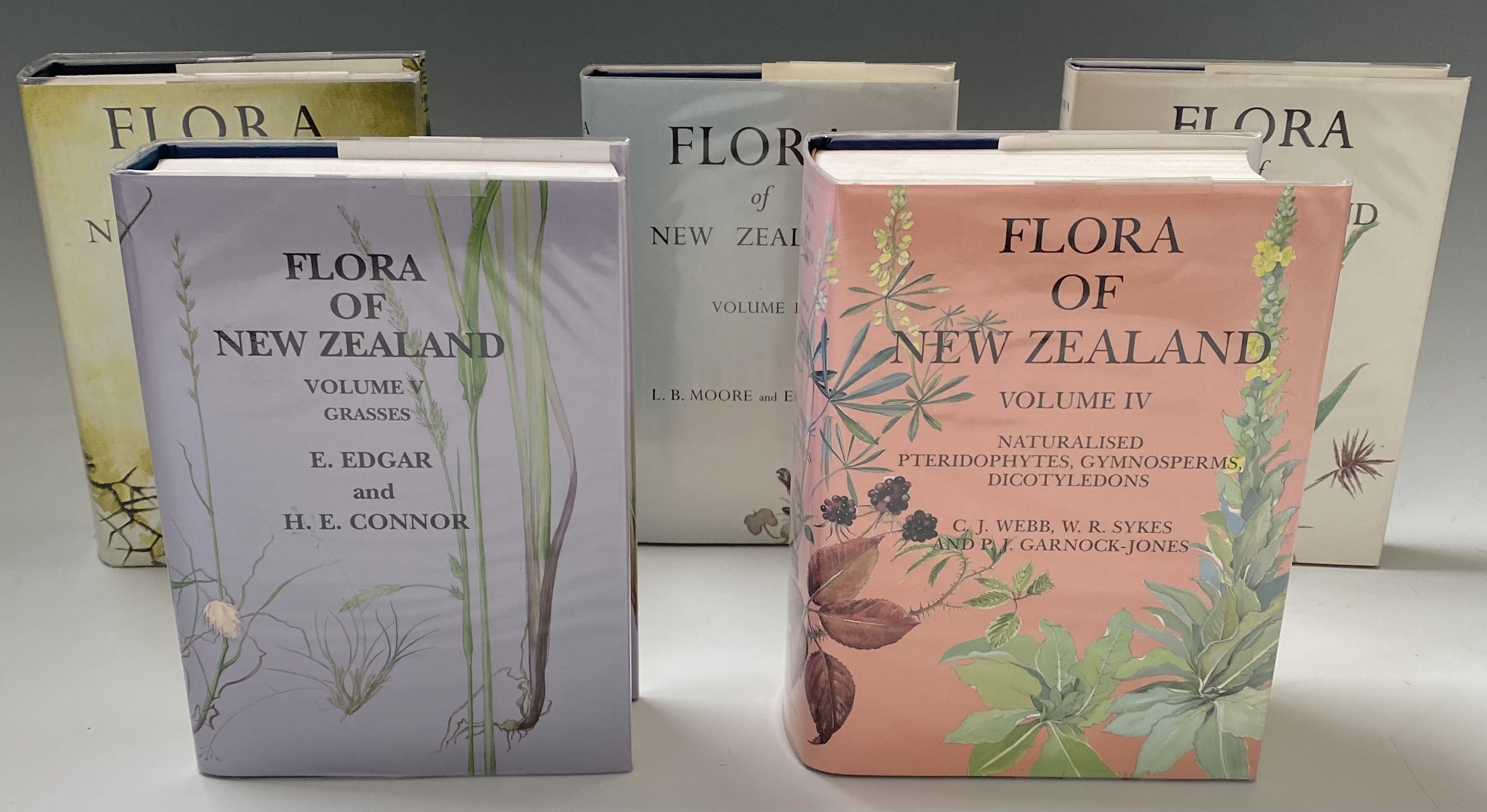 BOTANY. 'Flora of Nealand'. Five volumes, original cloth, unclipped dj's, P. D. Hasselberg, - Image 2 of 4