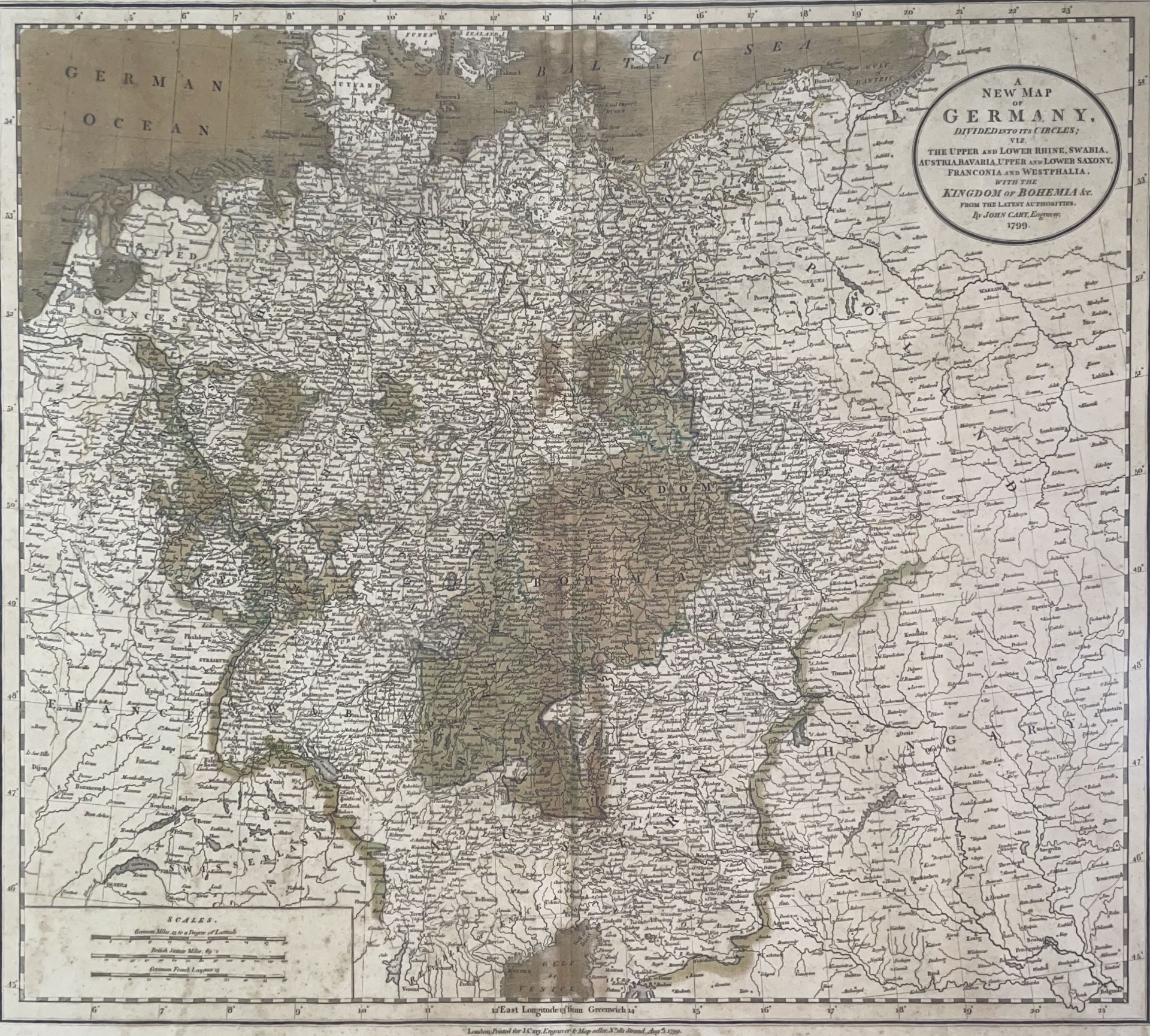 after HESSEL GERARDO. 'Typus Hispaniae.' Spain and Porugal, engraved map, glazed and framed, 1631, - Image 3 of 4