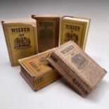 Five Wisden books. 1938, 1951, 1958, 1974 and 1989. (5) Condition: please request a condition report