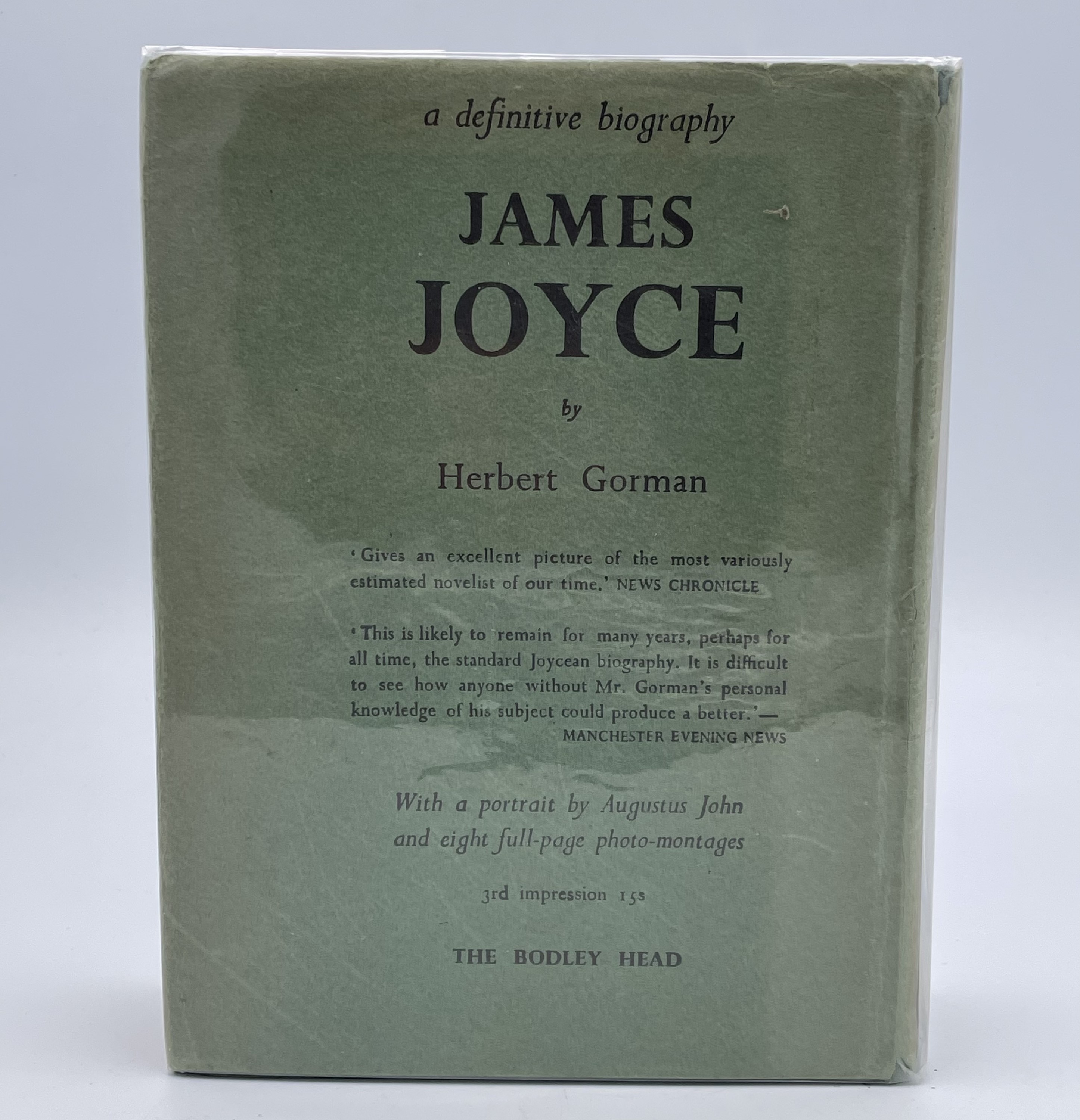 JAMES JOYCE. 'Ulysses.' Original cloth, unclipped dj, The Bodley Head, 1958. Condition: please - Image 3 of 5