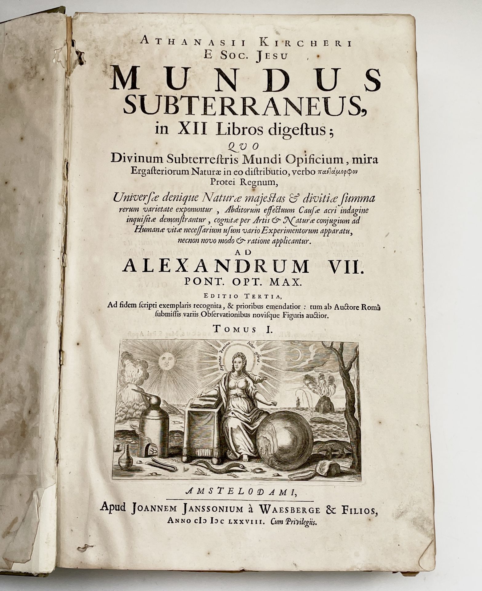 ATHANASII KIRCHERI. E. SOC. JESU. Mundus Subterraneus in XII Libros digeotus quo Divinum - Image 2 of 15