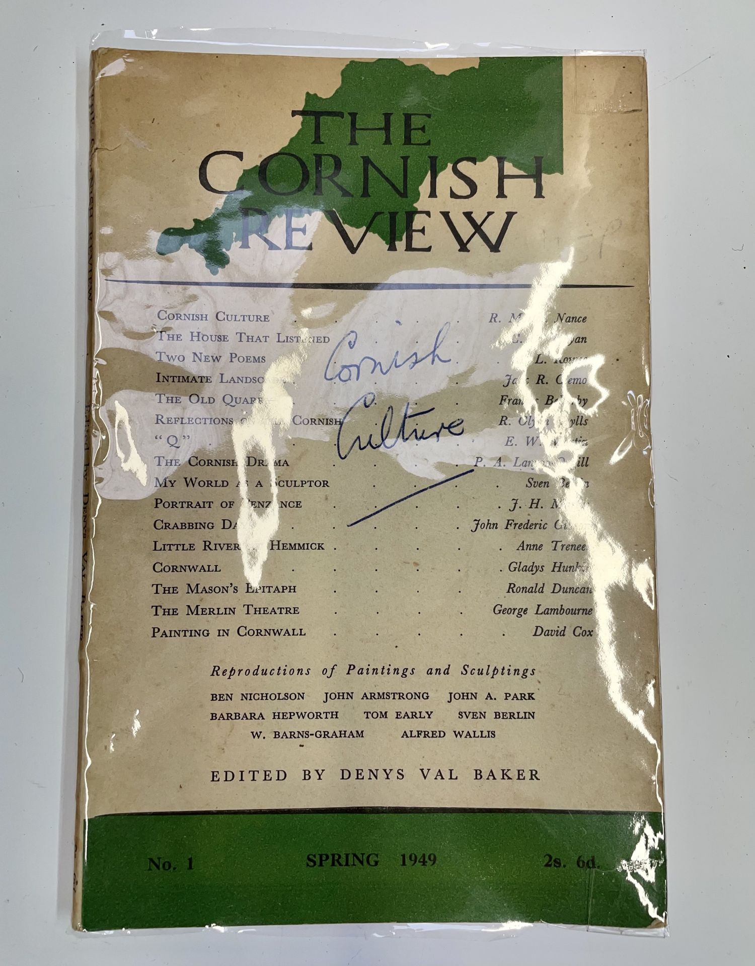 'The Cornish Review,' first nine issues, edited by Denys Val Baker, illustrated boards, cellophane - Image 3 of 7