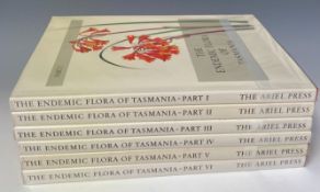 WINIFRED CURTIS. 'The Endemic Flora of Tasmania.' Six vols, folio, original cloth, unclipped dj,