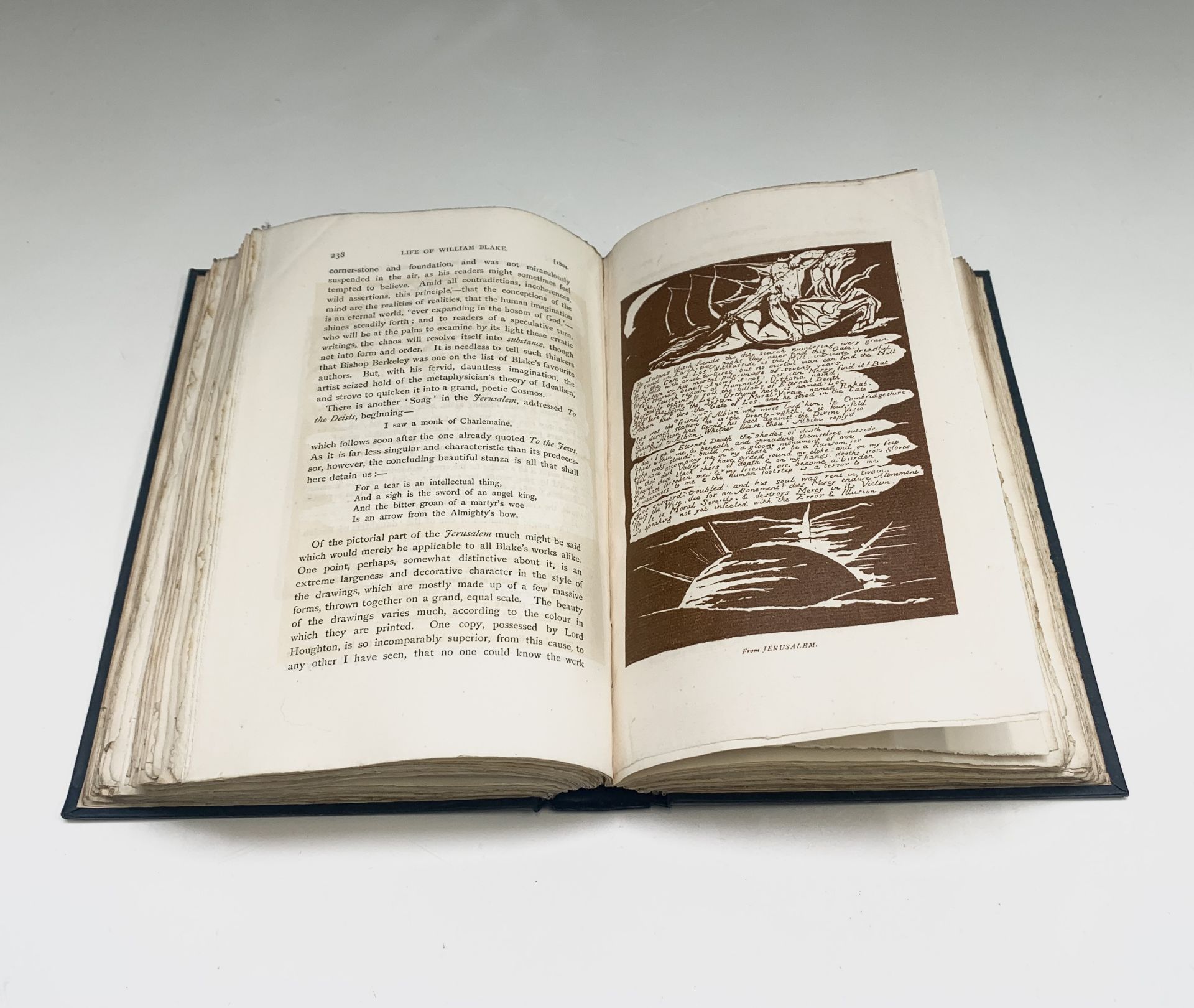 WILLIAM BLAKE. 'Life of William Blake....by Alexander Gilchrist'. New and enlarged 2nd Edition, 2 - Image 5 of 14