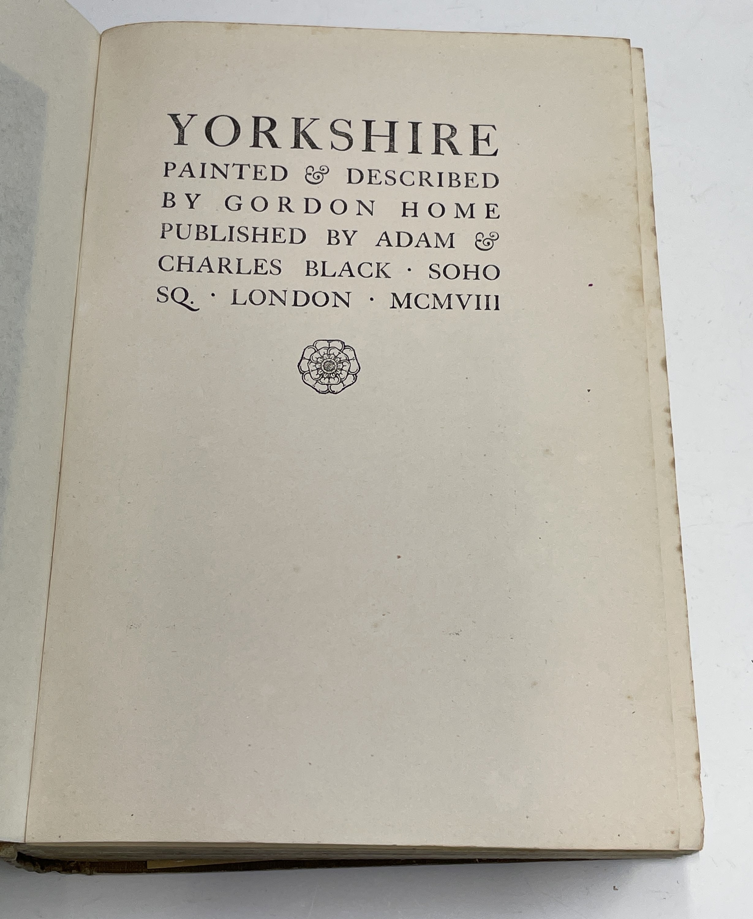 YORKSHIRE INTEREST. 'Yorkshire Painted & Described,' by Gordon Home, original decorative cloth, - Image 15 of 22
