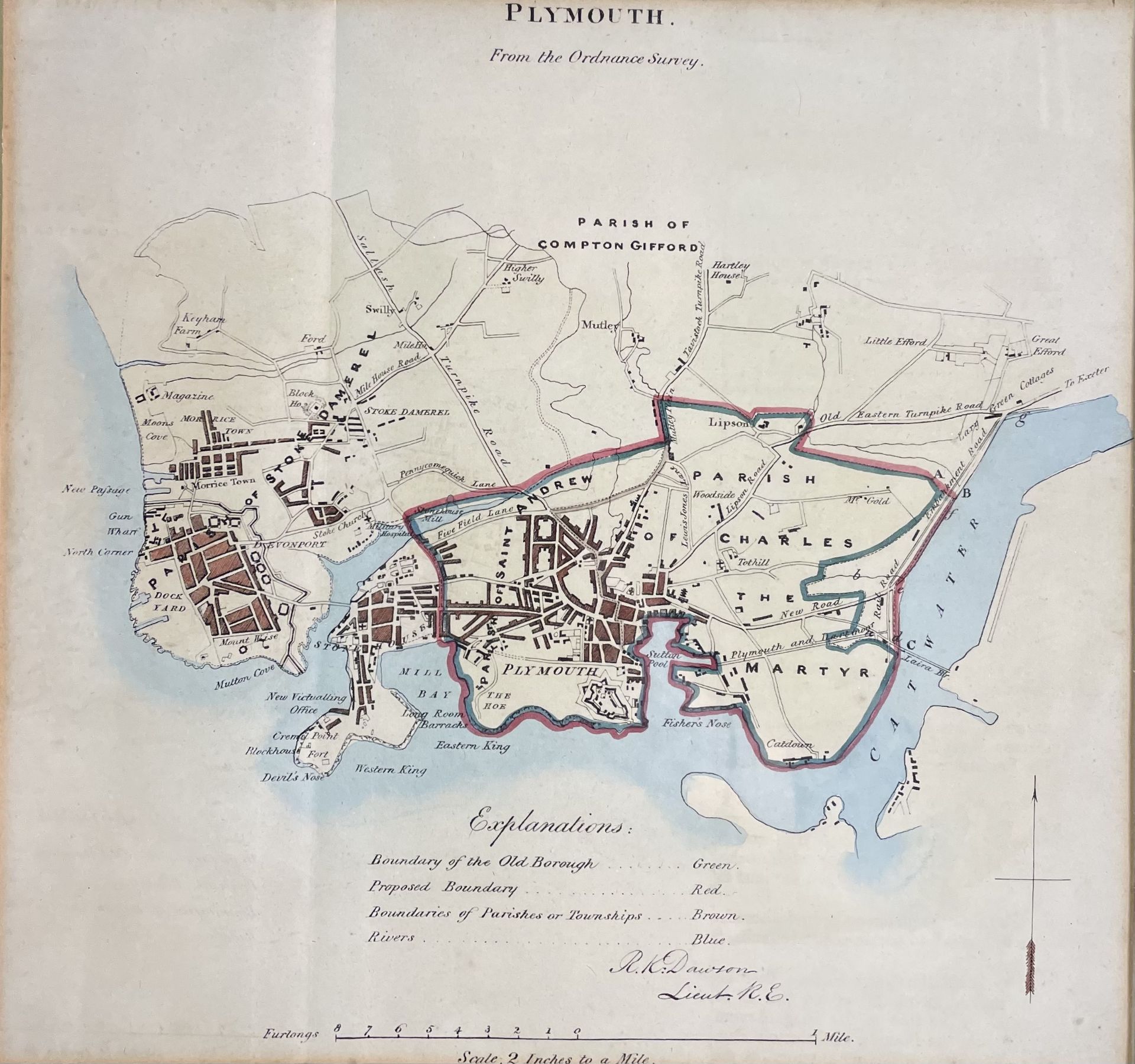 MAPS. Plymouth. 'Report of the Commissioners…upon the boundaries and Wards of certain Boroughs and