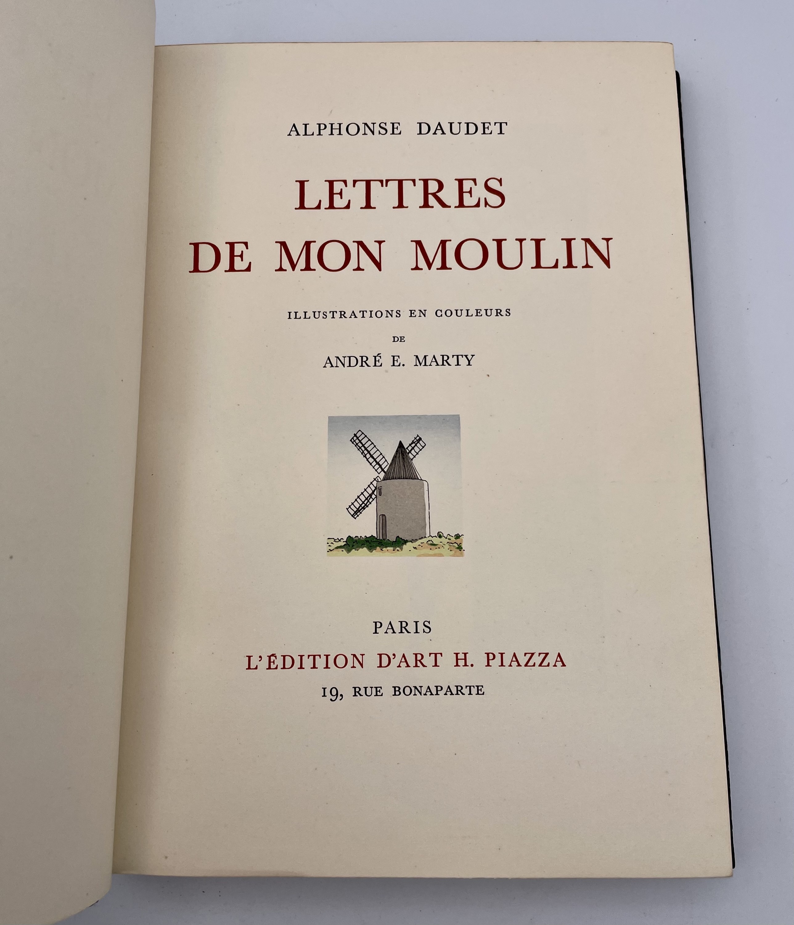 FINE BINDING. 'Lettres de Mon Moulin,' by ALPHONSE DAUDET. Pochoir plates complete. Limited - Image 2 of 4