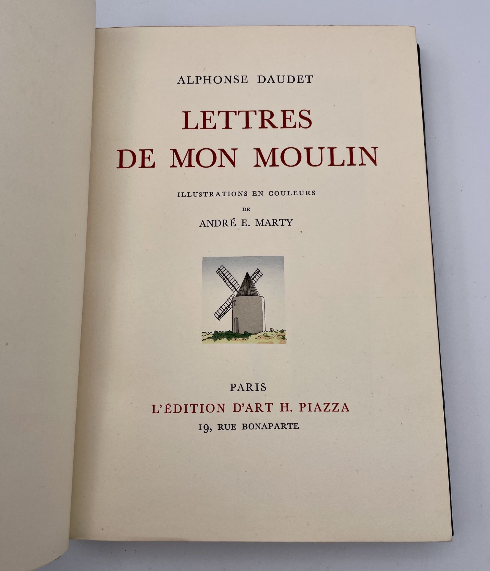 FINE BINDING. 'Lettres de Mon Moulin,' by ALPHONSE DAUDET. Pochoir plates complete. Limited - Image 2 of 4