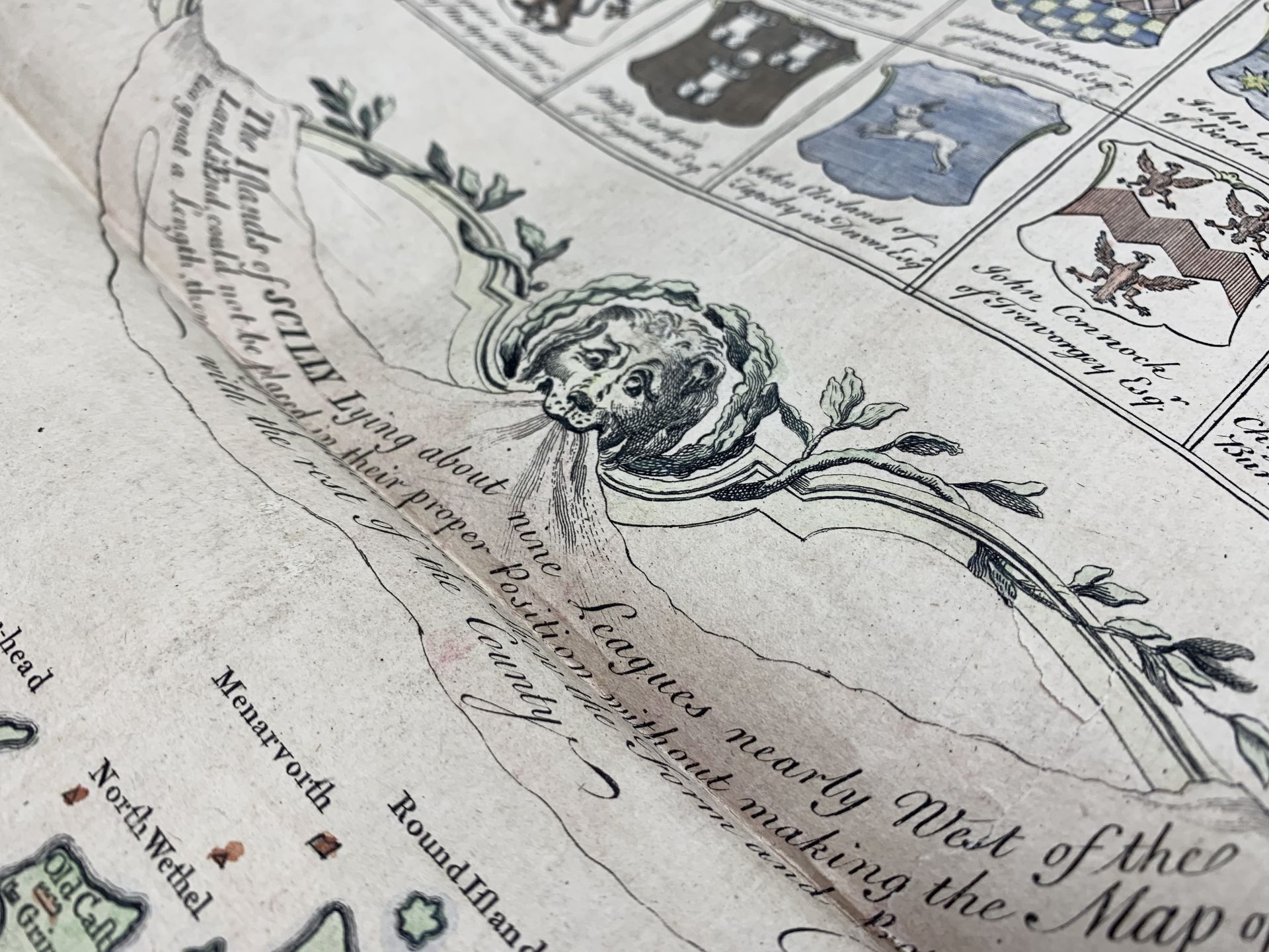 THOMAS MARTYN. 'A New and Accurate Map of the County of Cornwall.....' Engraved and hand coloured - Image 6 of 6