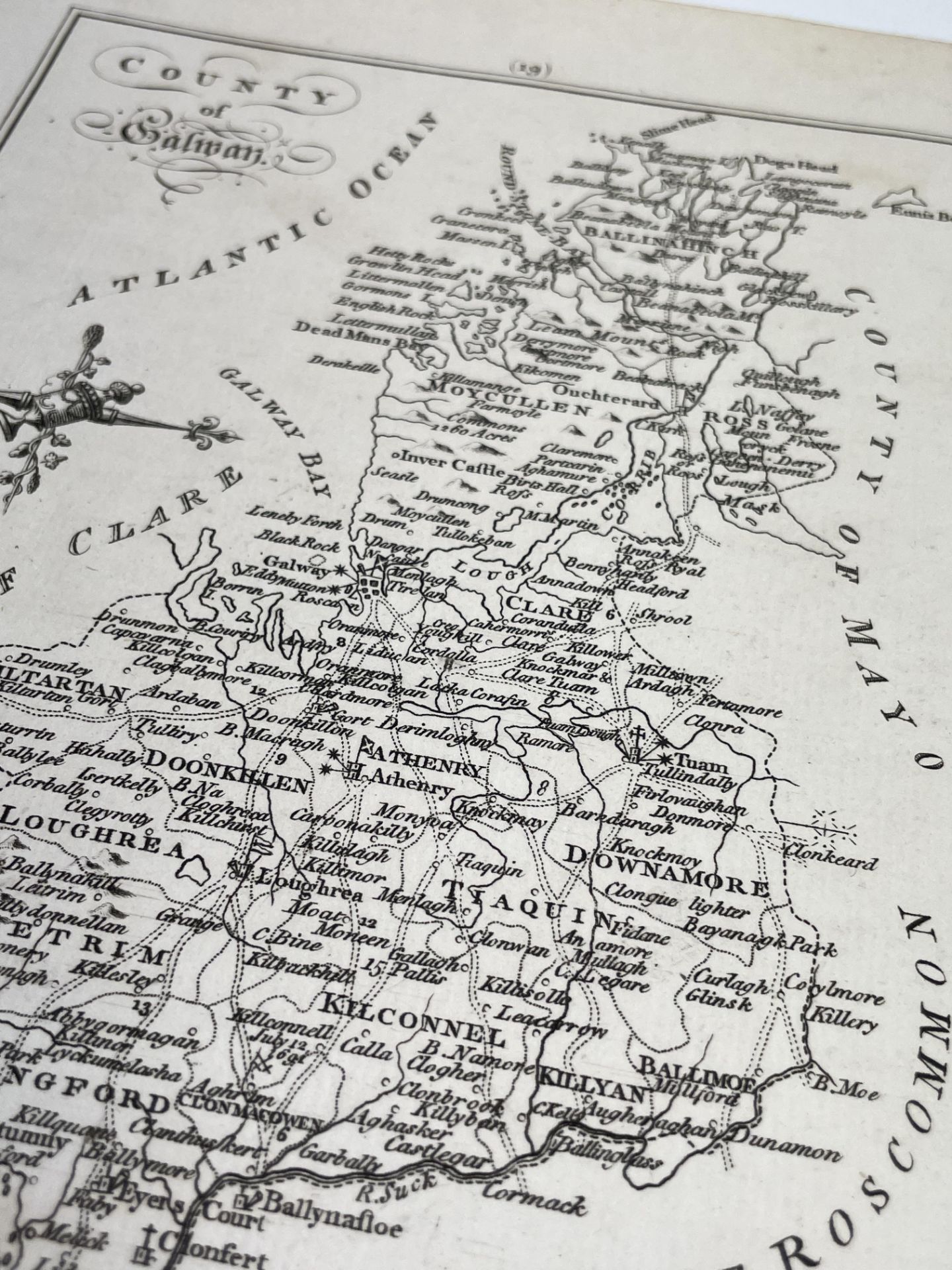 BERNARD SCALE. 'Galway' and 'Kerry,' two engraved maps with accompanying text, 1776. (2) - Image 3 of 5