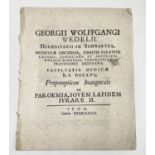 GEORGII WOLFFGANGI WEDELII, Hereditarii in Schwartza, Medicinae Doctoris, Comitis Palatini Caesarei,