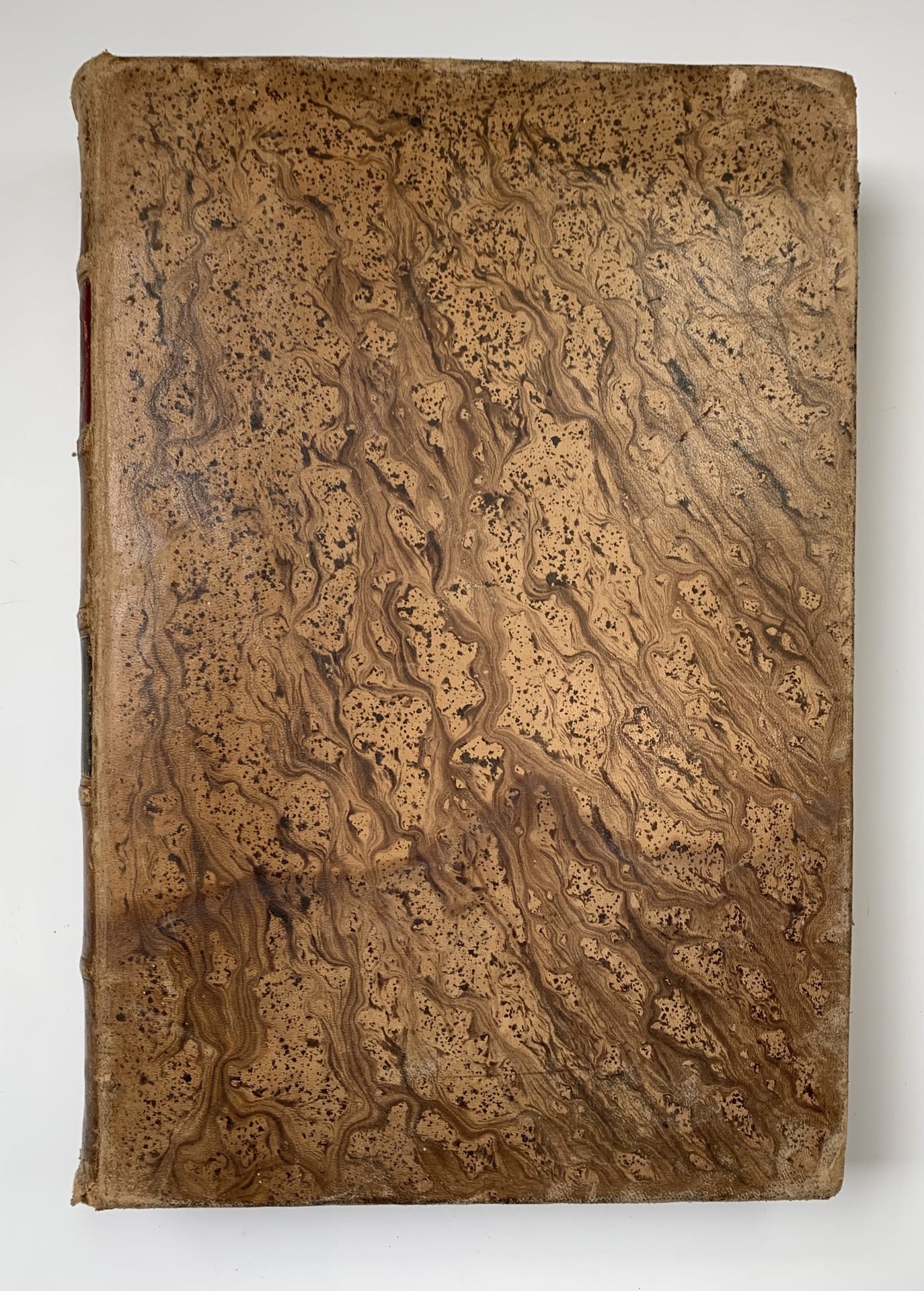 DICCIONARIO DE LA LENGUA CASTELLANA. 'por la Real Academia Espanola.' Orig marbled leather, - Image 5 of 5