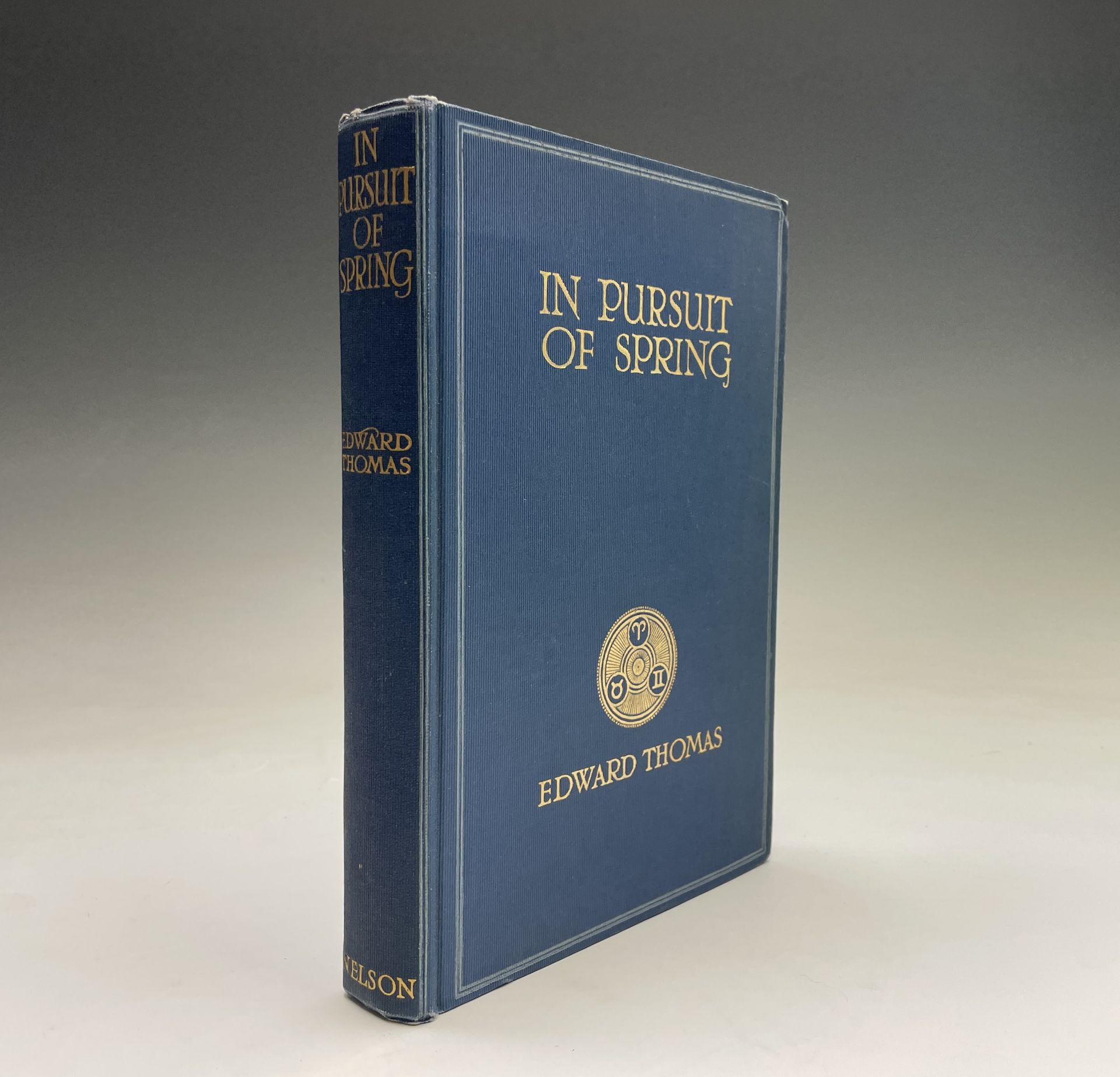 EDAWARD THOMAS. 'In Pursuit of Spring.' First Edition, original cloth, top edge etc gilt, 1914, very