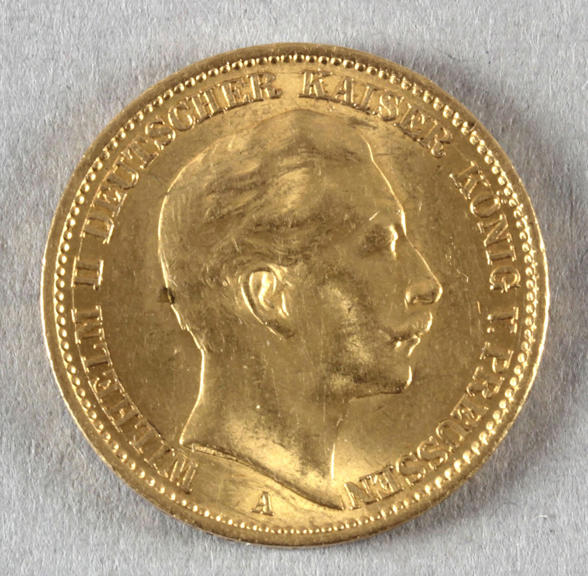 Goldmünze, 20 Mark, dt. Kaiserreich (Preußen), 1910 A, Wilhelm II.