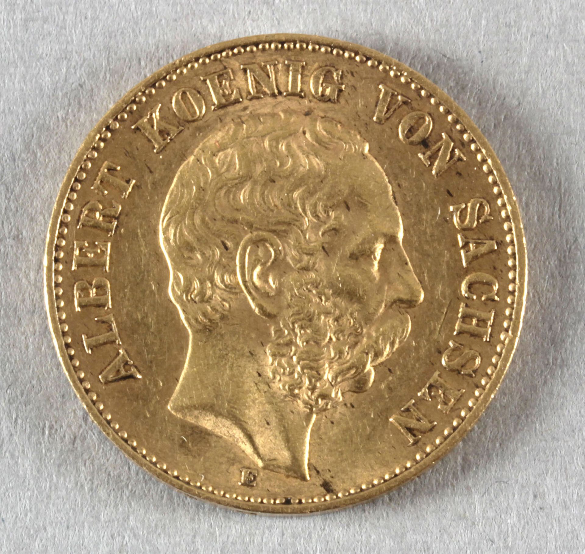 Goldmünze, 20 Mark, dt. Kaiserreich (Sachsen), 1894 E, Albert