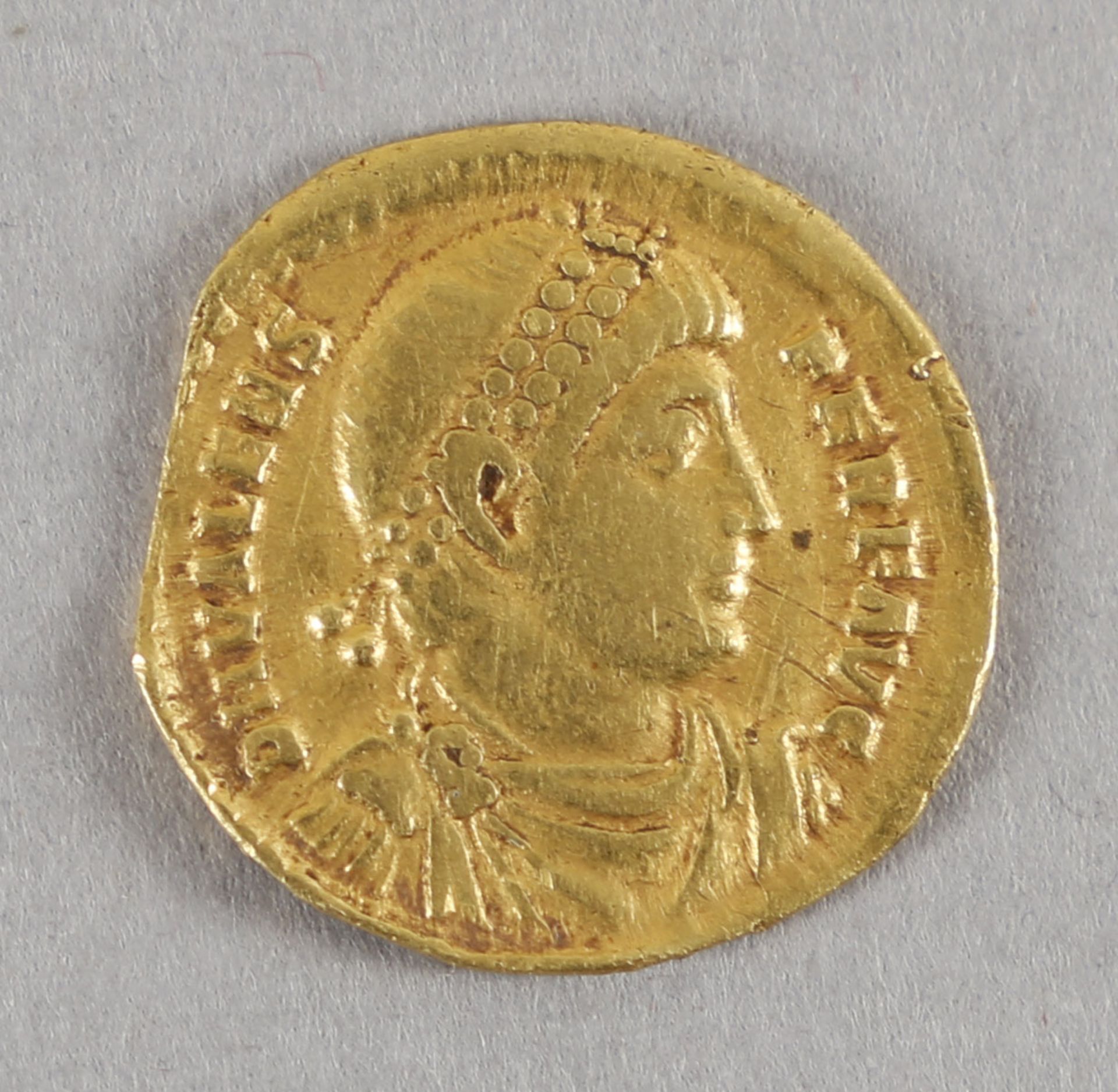Antike römische Goldmünze (Solidus), Valens
